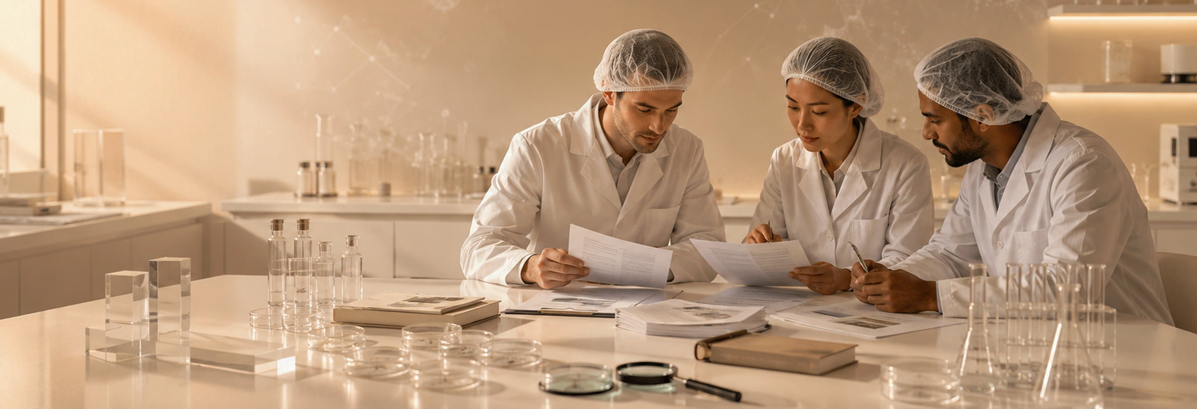 cientistas e medicos estudando cepa probioticas de lgg