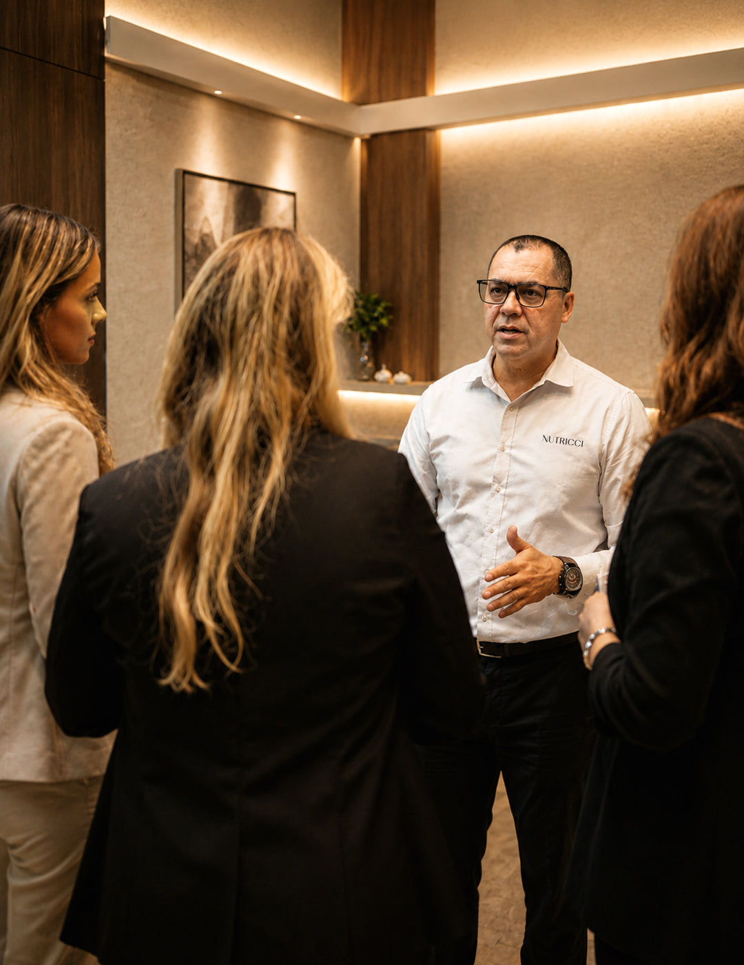 Encontro com nutricionistas em São Paulo promovido pela Nutricci, com conversa sobre saúde, nutrição direcionada e cuidado contínuo.