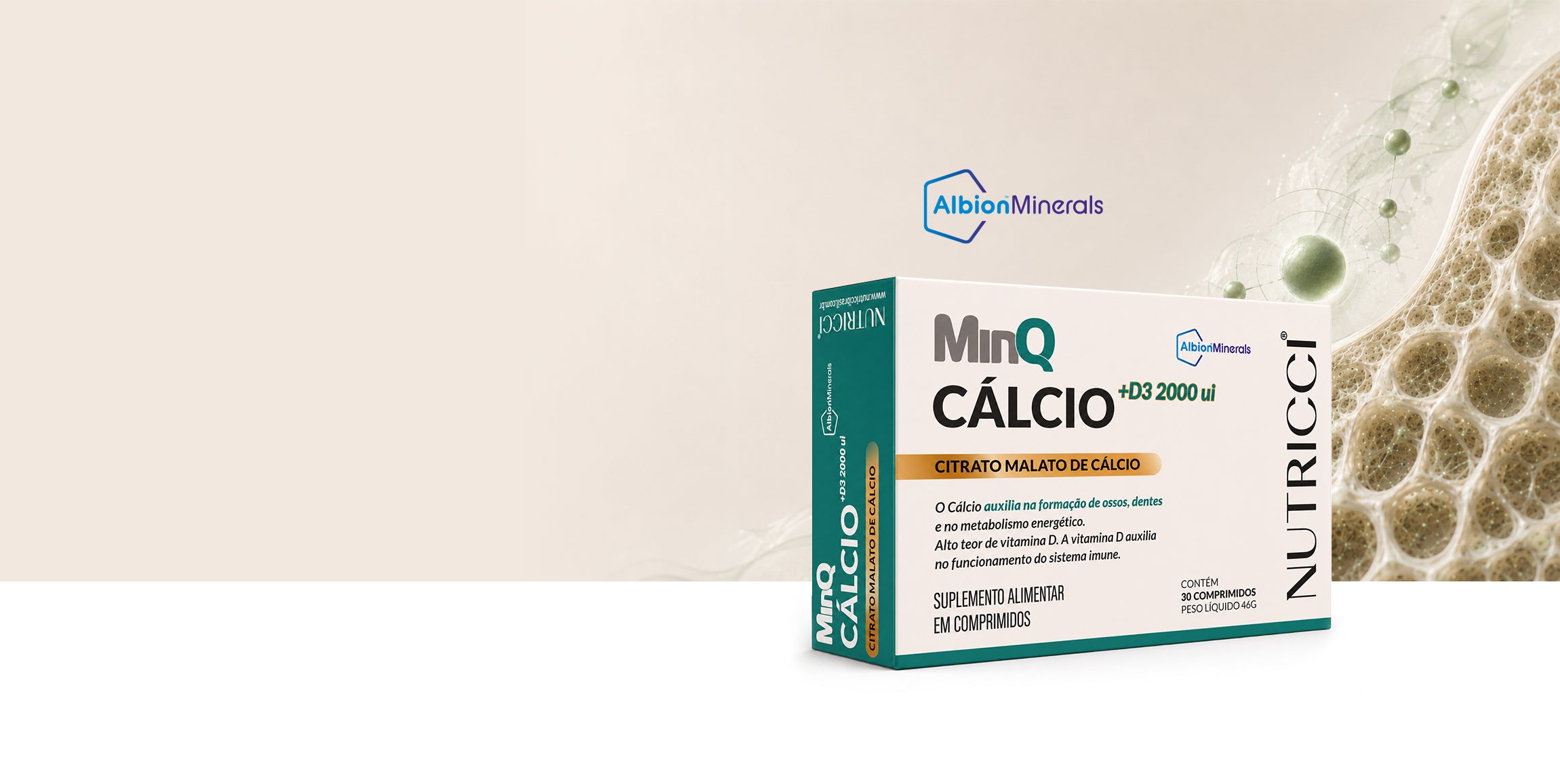 Minq calcio citrato malato nutricci suplemento mineral albion