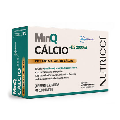 Suplemento de Calcio Citrato Malato Albion Minerals, Minq Calcio da Nutricci