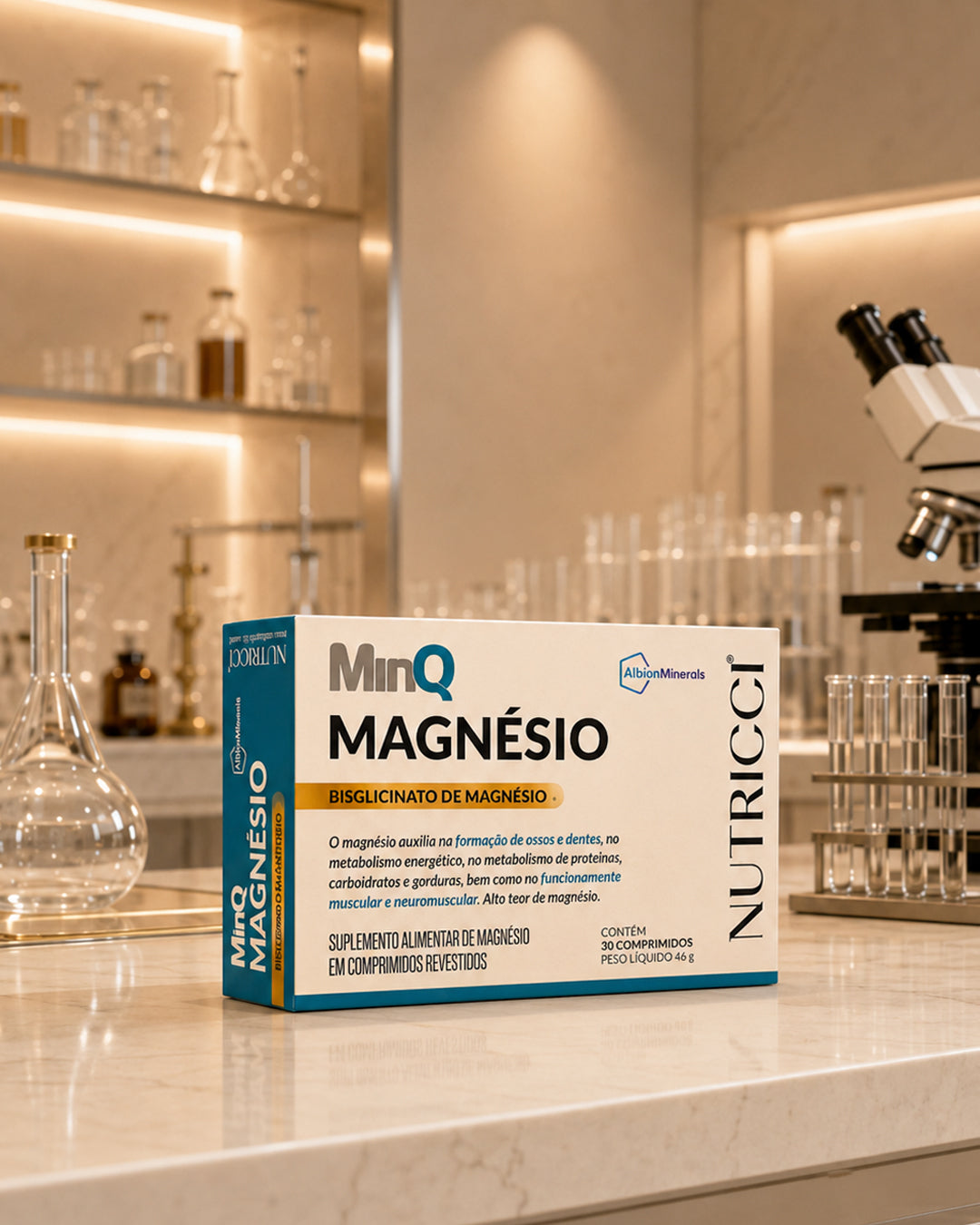 Princípios da fórmula do MinQ Magnésio Nutricci