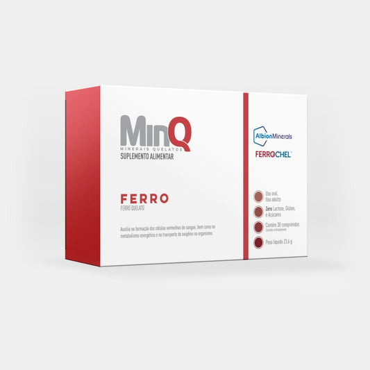 Suplemento Minq Ferro Bisglicinato Ferrochel Albion Embalagem Antiga